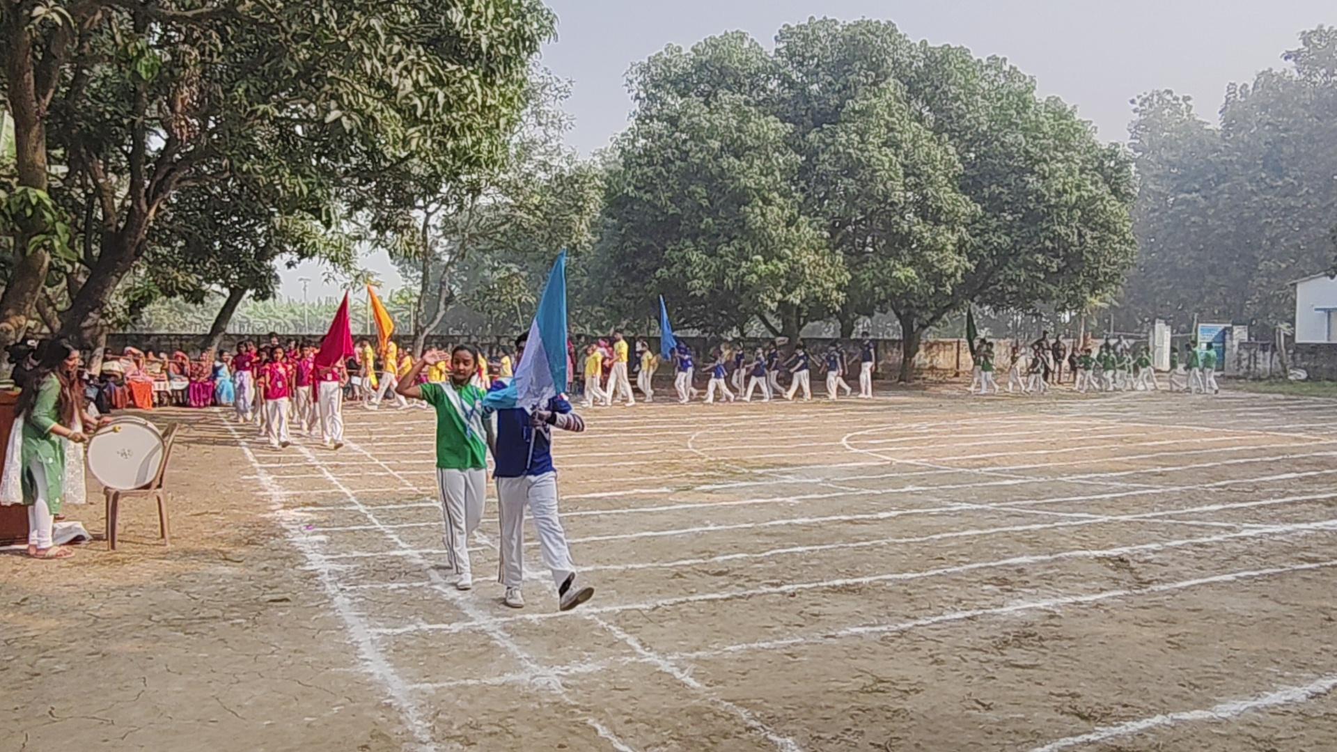 School Marching Band Practice