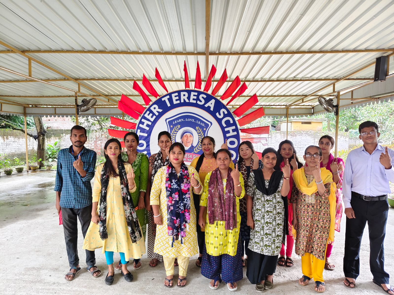 School Staff and Faculty Members Group Photo