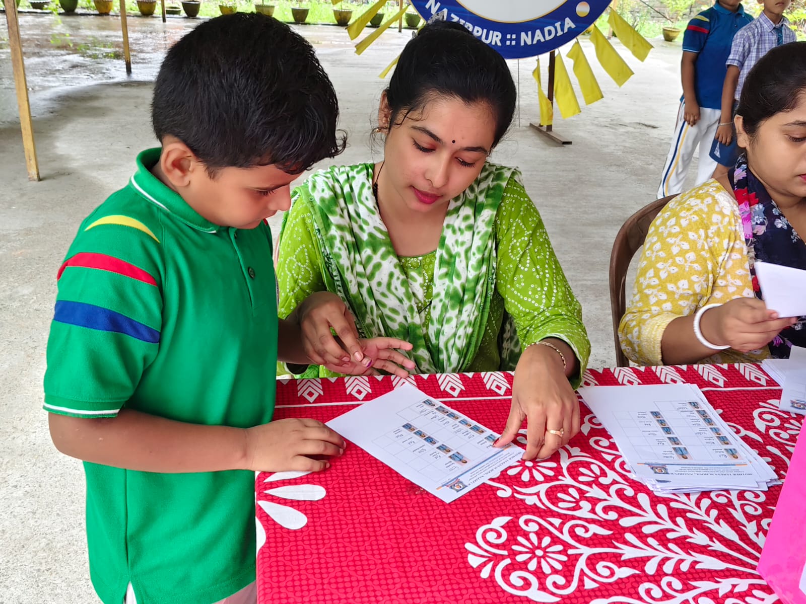 Students Casting Votes for House Captains