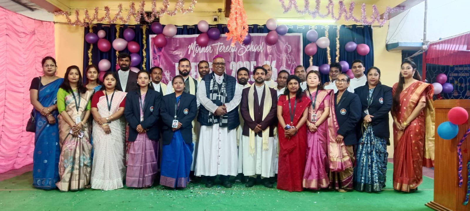 School Staff and Faculty with Bishop